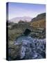 Ashness Bridge and Frozen Beck, Lake District National Park, Cumbria, England, UK, Europe-Neale Clarke-Stretched Canvas