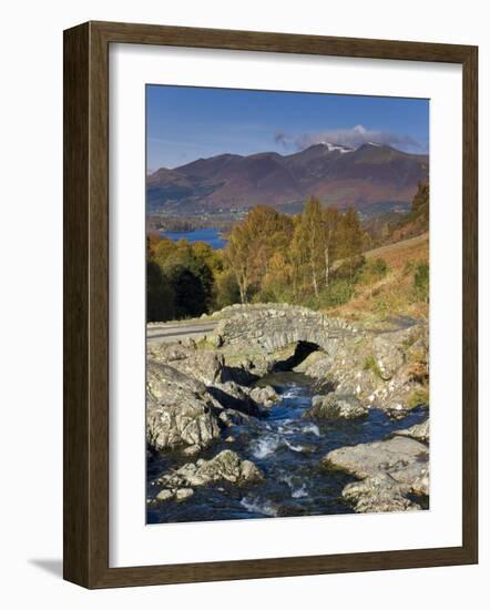 Ashness Bridge and Skiddaw Mountain Range, Lake District, Cumbria, England-Gavin Hellier-Framed Photographic Print