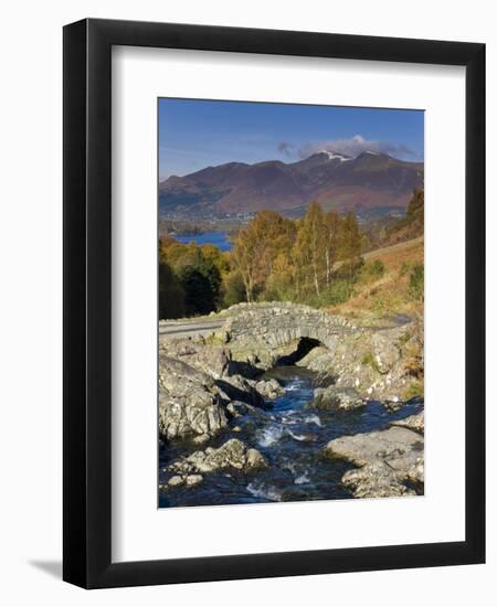 Ashness Bridge and Skiddaw Mountain Range, Lake District, Cumbria, England-Gavin Hellier-Framed Photographic Print