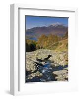 Ashness Bridge and Skiddaw Mountain Range, Lake District, Cumbria, England-Gavin Hellier-Framed Photographic Print