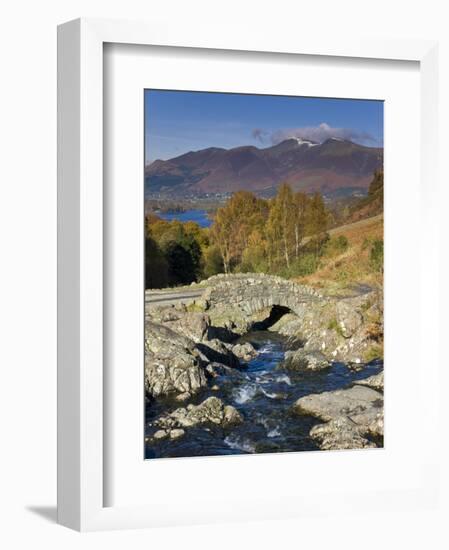 Ashness Bridge and Skiddaw Mountain Range, Lake District, Cumbria, England-Gavin Hellier-Framed Photographic Print