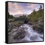 Ashness Bridge in the Lake District National Park, Cumbria, England. Autumn (September)-Adam Burton-Framed Stretched Canvas