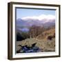 Ashness Bridge, Skiddaw in the Background, Lake District National Park, Cumbria, England, UK-Roy Rainford-Framed Photographic Print