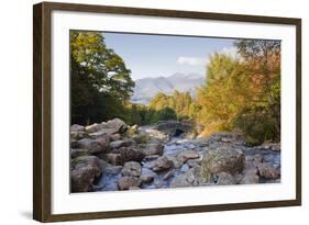 Ashness Bridge with the Skiddaw Range Near to Keswick, Lake District Nat'l Pk, Cumbria, England, UK-Julian Elliott-Framed Photographic Print