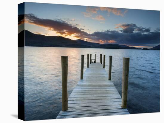 Ashness Jetty, Barrow Bay, Derwent Water, Keswick, Lake District Nat'l Park, Cumbria, England-Chris Hepburn-Stretched Canvas