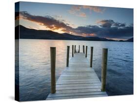 Ashness Jetty, Barrow Bay, Derwent Water, Keswick, Lake District Nat'l Park, Cumbria, England-Chris Hepburn-Stretched Canvas