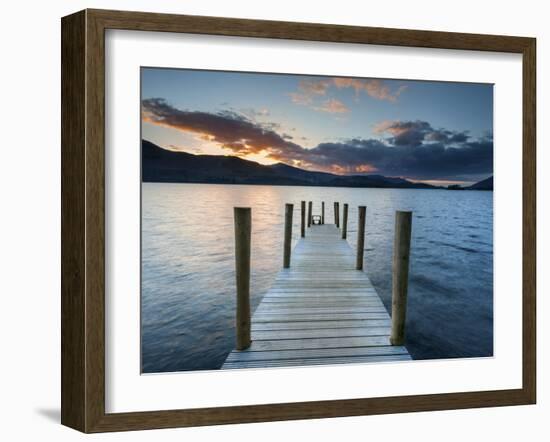 Ashness Jetty, Barrow Bay, Derwent Water, Keswick, Lake District Nat'l Park, Cumbria, England-Chris Hepburn-Framed Photographic Print