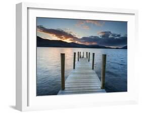 Ashness Jetty, Barrow Bay, Derwent Water, Keswick, Lake District Nat'l Park, Cumbria, England-Chris Hepburn-Framed Photographic Print