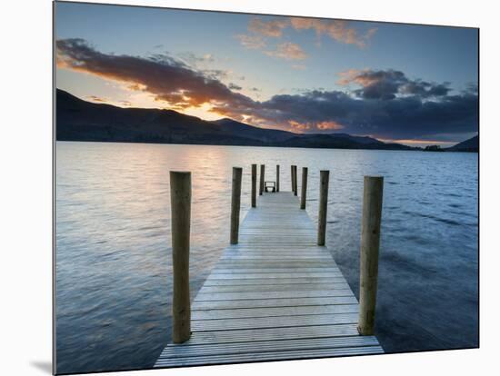 Ashness Jetty, Barrow Bay, Derwent Water, Keswick, Lake District Nat'l Park, Cumbria, England-Chris Hepburn-Mounted Photographic Print