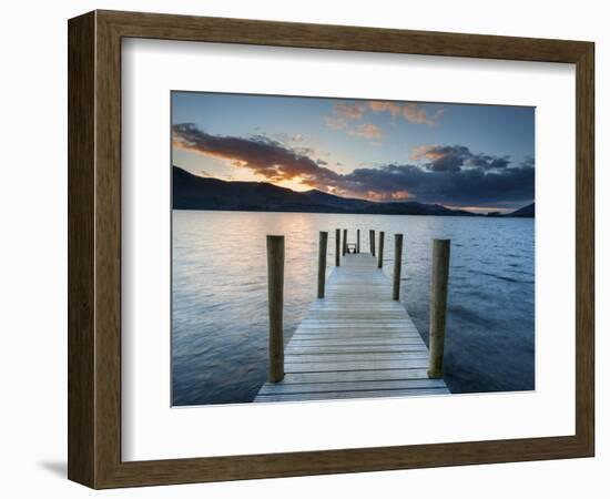 Ashness Jetty, Barrow Bay, Derwent Water, Keswick, Lake District Nat'l Park, Cumbria, England-Chris Hepburn-Framed Photographic Print