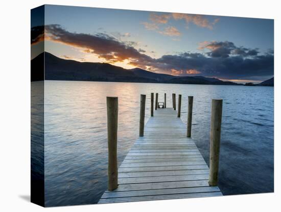 Ashness Jetty, Barrow Bay, Derwent Water, Keswick, Lake District Nat'l Park, Cumbria, England-Chris Hepburn-Stretched Canvas