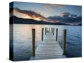 Ashness Jetty, Barrow Bay, Derwent Water, Keswick, Lake District Nat'l Park, Cumbria, England-Chris Hepburn-Stretched Canvas