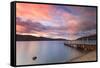 Ashness Landing at Dusk on Derwentwater, Lake District National Park, Cumbria, England, UK-Ian Egner-Framed Stretched Canvas