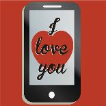 Valentine's Day Text Message Concept-AshNomad-Framed Stretched Canvas