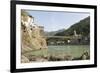 Ashrams on Banks of River Ganges, Lakshman Jhula, Rishikesh, India-Tony Waltham-Framed Photographic Print