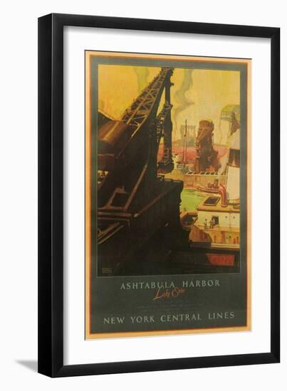 Ashtabula Harbor Travel Poster-null-Framed Art Print