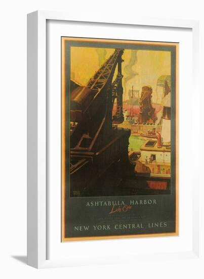 Ashtabula Harbor Travel Poster-null-Framed Art Print