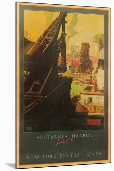 Ashtabula Harbor Travel Poster-null-Mounted Art Print