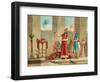 Ashurbanipal Offering Lions in Sacrifice-Dionisio Baixeras-Verdaguer-Framed Giclee Print