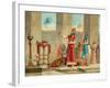 Ashurbanipal Offering Lions in Sacrifice-Dionisio Baixeras-Verdaguer-Framed Giclee Print