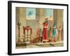 Ashurbanipal Offering Lions in Sacrifice-Dionisio Baixeras-Verdaguer-Framed Giclee Print