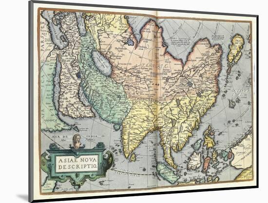 Asia, 1592-Abraham Ortelius-Mounted Giclee Print