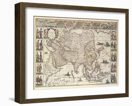 Asia, 1618-Willem Janszoon Blaeu-Framed Giclee Print