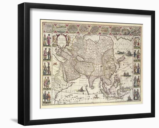 Asia, 1618-Willem Janszoon Blaeu-Framed Giclee Print