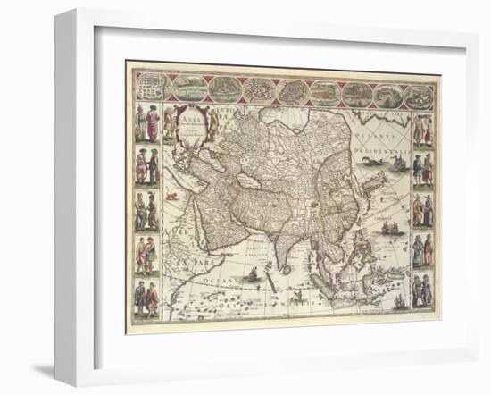 Asia, 1618-Willem Janszoon Blaeu-Framed Giclee Print