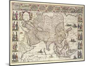 Asia, 1618-Willem Janszoon Blaeu-Mounted Giclee Print