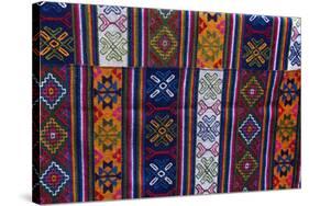 Asia, Bhutan, Bumthang. Bhutanese Textile.-Kymri Wilt-Stretched Canvas