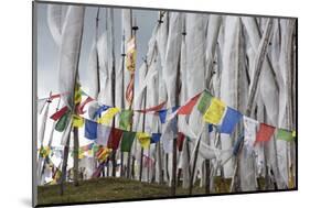 Asia, Bhutan, Chen La Pass, Prayer Flags. Prayer Flags on Chen La Pass-Ellen Goff-Mounted Photographic Print