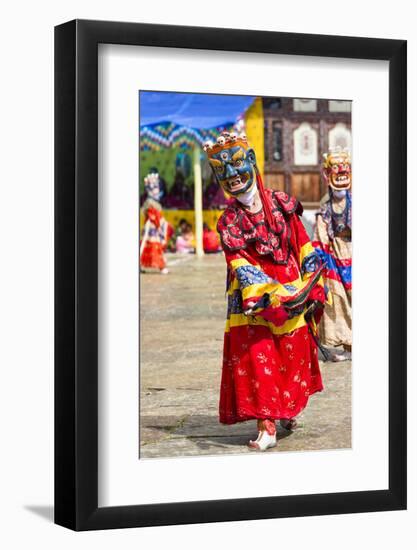 Asia, Bhutan, Gangtey Gonpa. Dance of the Furies-Ellen Goff-Framed Photographic Print