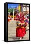 Asia, Bhutan, Gangtey Gonpa. Dance of the Furies-Ellen Goff-Framed Stretched Canvas