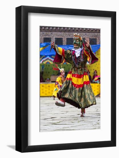 Asia, Bhutan, Gangtey Gonpa Tshechu. Dance of the Furies-Ellen Goff-Framed Photographic Print