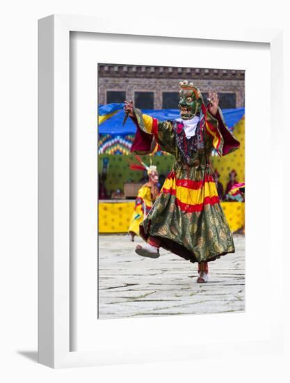 Asia, Bhutan, Gangtey Gonpa Tshechu. Dance of the Furies-Ellen Goff-Framed Photographic Print