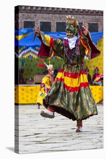 Asia, Bhutan, Gangtey Gonpa Tshechu. Dance of the Furies-Ellen Goff-Stretched Canvas