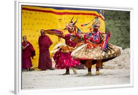 Asia, Bhutan, Haa Tshechu. Dance of the Furies-Ellen Goff-Framed Premium Photographic Print