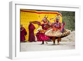 Asia, Bhutan, Haa Tshechu. Dance of the Furies-Ellen Goff-Framed Photographic Print