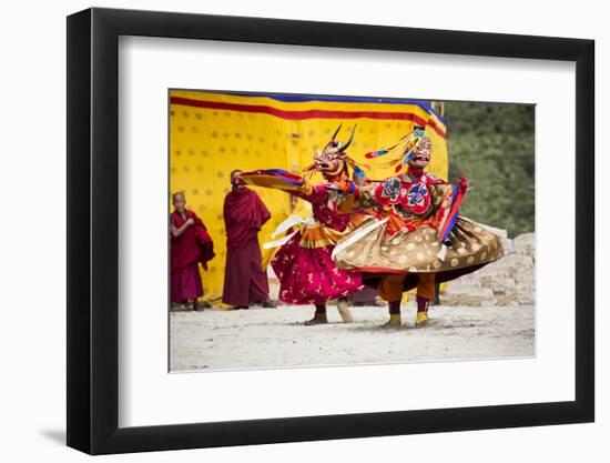 Asia, Bhutan, Haa Tshechu. Dance of the Furies-Ellen Goff-Framed Premium Photographic Print