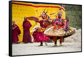 Asia, Bhutan, Haa Tshechu. Dance of the Furies-Ellen Goff-Framed Stretched Canvas