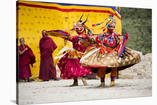 Asia, Bhutan, Haa Tshechu. Dance of the Furies-Ellen Goff-Stretched Canvas