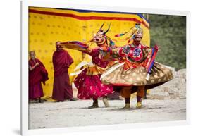 Asia, Bhutan, Haa Tshechu. Dance of the Furies-Ellen Goff-Framed Photographic Print