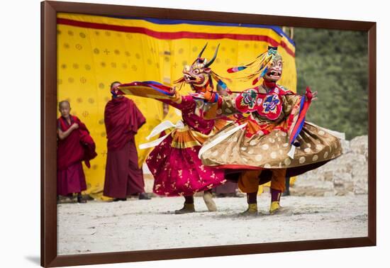 Asia, Bhutan, Haa Tshechu. Dance of the Furies-Ellen Goff-Framed Photographic Print