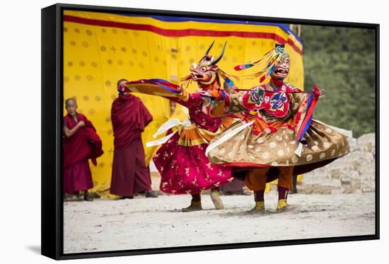 Asia, Bhutan, Haa Tshechu. Dance of the Furies-Ellen Goff-Framed Stretched Canvas