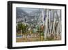 Asia, Bhutan, Prayer Flags Overlooking Thimphu-Ellen Goff-Framed Photographic Print