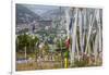 Asia, Bhutan, Prayer Flags Overlooking Thimphu-Ellen Goff-Framed Photographic Print