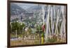 Asia, Bhutan, Prayer Flags Overlooking Thimphu-Ellen Goff-Framed Photographic Print