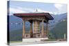 Asia, Bhutan, Punakha Valley. Prayer Wheel at the Nunnery-Ellen Goff-Stretched Canvas