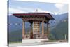 Asia, Bhutan, Punakha Valley. Prayer Wheel at the Nunnery-Ellen Goff-Stretched Canvas